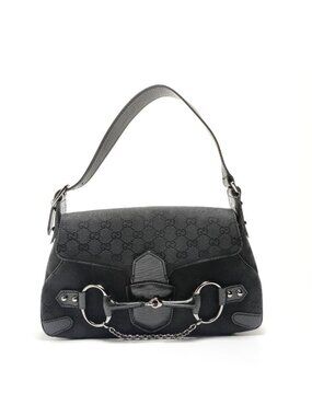 Gucci Shoulder Bag Horsebit GG Canvas